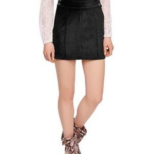 Free People Retro Velvet Mini Skirt